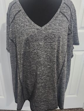 Lane Bryant Size 22/24 Gray V-neck Livi active wear top